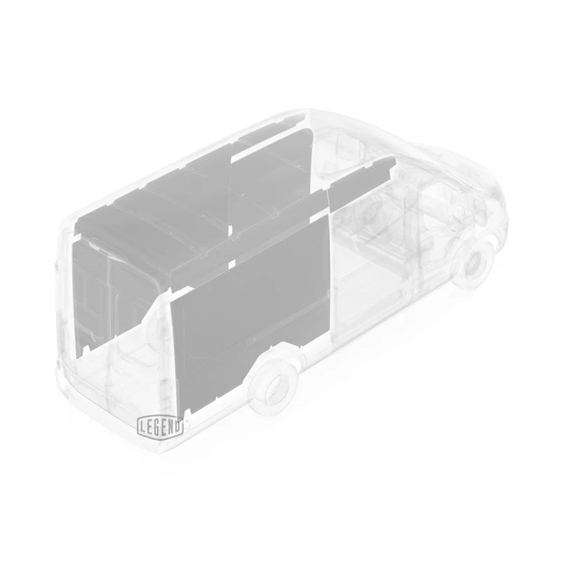 LEGEND EconoLite Wall Liner ONLY - Dual Side Doors Ford Transit 148" Extended Wheelbase Cargo Van High Roof - Textured Grey Model 05F05-20.2 - Image 5