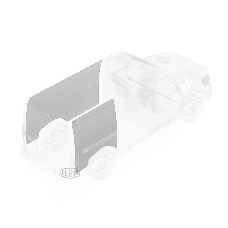 LEGEND EconoLite Wall Liner ONLY - Nissan NV Regular Wheelbase Cargo Van High Roof - Textured Grey - Single Side Door Model 05N02-20-H - Image 5