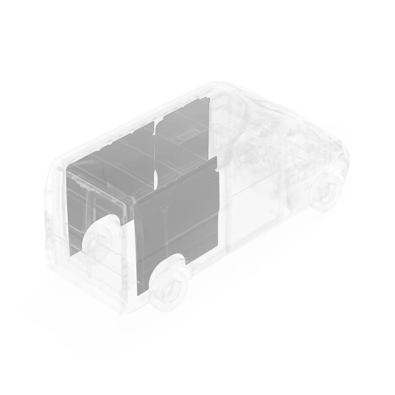 LEGEND EconoLite Wall Liner ONLY - RAM ProMaster 136" Wheelbase Cargo Van High Roof - Textured Grey - Single Side Door Model 05R03-20-H - Image 5