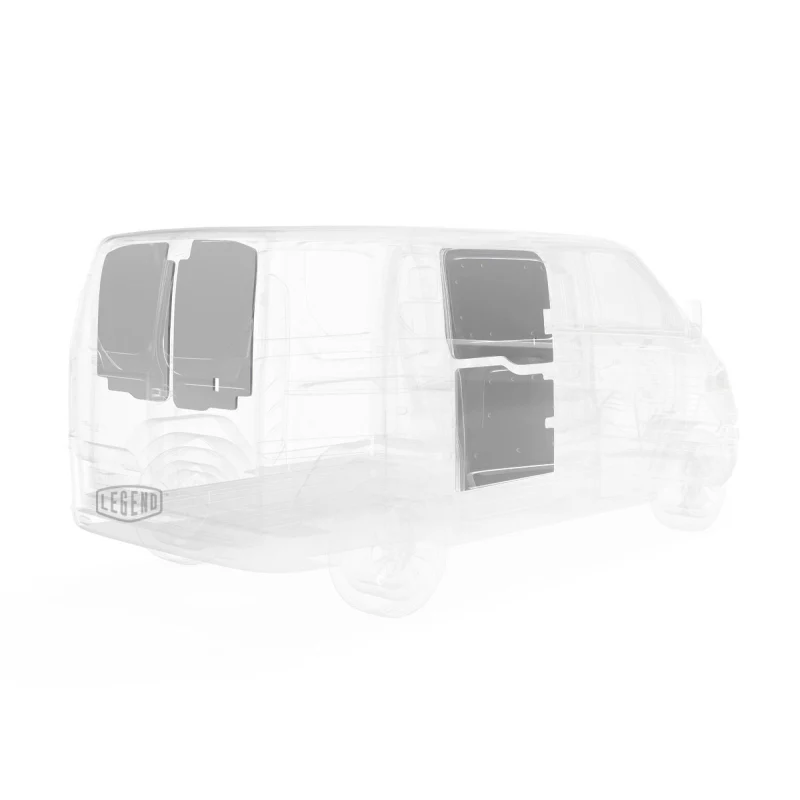 LEGEND EconoLite Door Liner ONLY - Dual Doors Ford Transit (all Wheelbase lengths) Cargo Van Mid Roof - Textured Grey Model 07F00-20-M.2 - Image 5