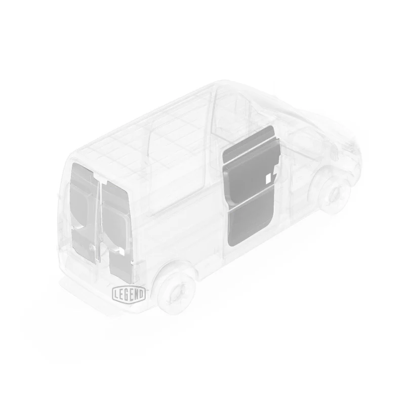 LEGEND EconoLite Door Liner ONLY - Mercedes Sprinter (all Wheelbase lengths) Cargo Van Low Roof - Textured Grey Model 07M00-20-L