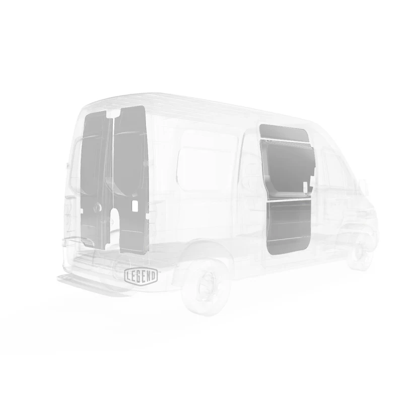 LEGEND EconoLite Door Liner ONLY - Mercedes Sprinter (all Wheelbase lengths) Cargo Van Low Roof - Textured Grey Model 07M00-20-L - Image 4