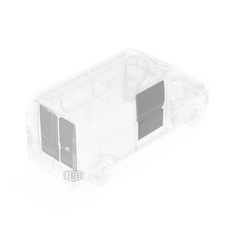 LEGEND EconoLite Door Liner ONLY - Dual Doors RAM ProMaster 118" Wheelbase Cargo Van Low Roof- Textured Grey Model 07R02-20.2