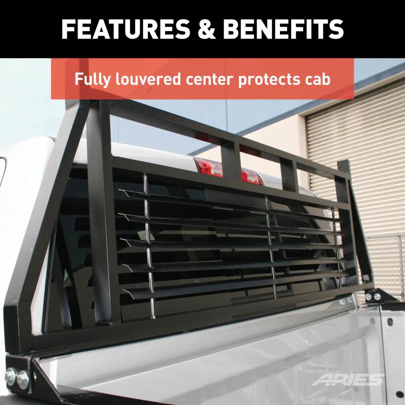 ARIES Classic Black Steel Headache Rack, Select Ford F-250, F-350, F-450 Super Duty Model 111001 - Image 7