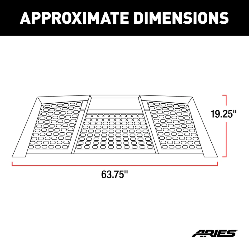 ARIES Switchback Black Aluminum Headache Rack, Select Toyota Tundra Model 1110117 - Image 5