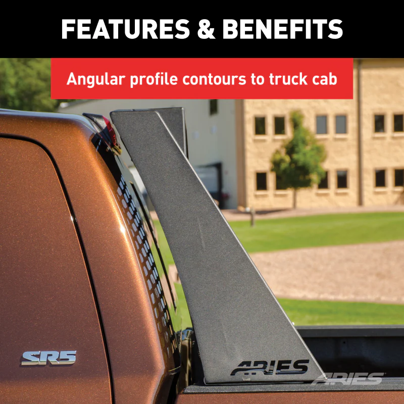 ARIES Switchback Black Aluminum Headache Rack, Select Toyota Tundra Model 1110117 - Image 7