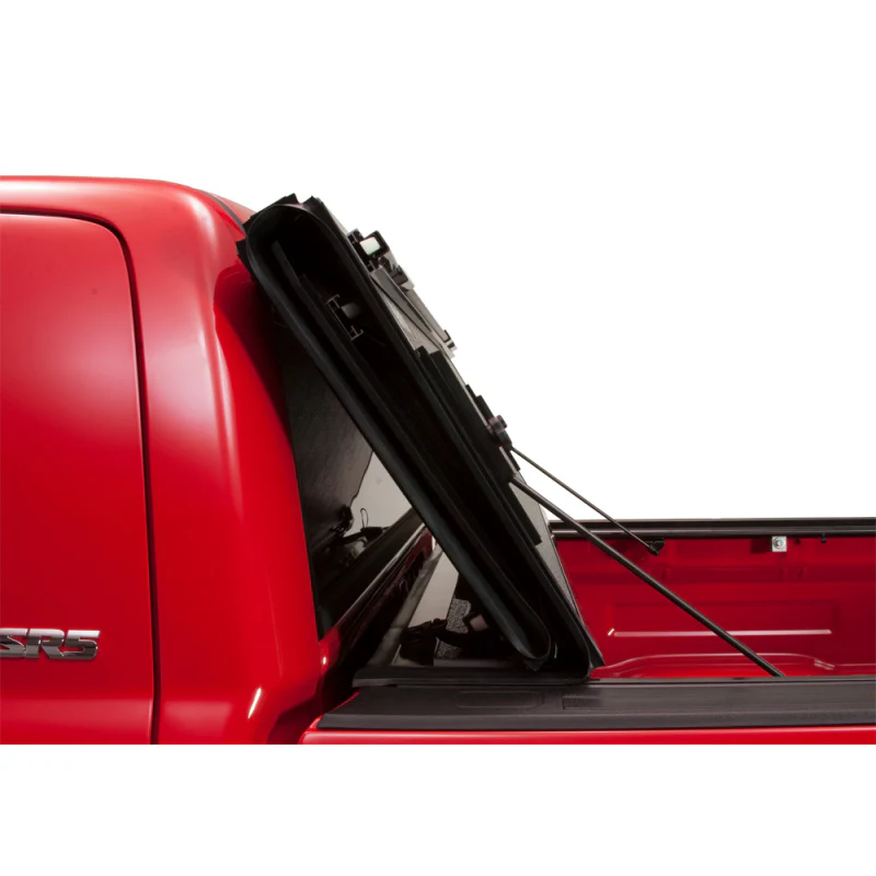 BAK BAKFlip FiberMax Hard Folding Truck Bed Cover - Rail Mounts Near Top of Bed Rail - Rails Can Be Lowered Using Drop Down Brackets - 22-24 Toyota Tundra 6' 7" Bed with or without Deck Rail System w/out Trail Special Edition Storage Boxes Model 1126441 - Image 7