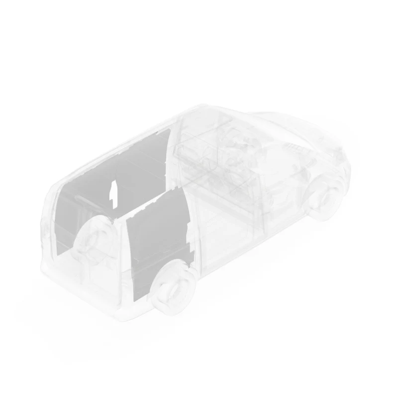 LEGEND DuraTherm Wall Liner ONLY - Dual Side Doors Mercedes Metris 135" Extended Wheelbase Cargo Van Low Roof- Textured Grey Model 114-114-2613.2 - Image 4
