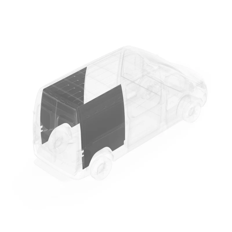 LEGEND DuraTherm Wall Liner ONLY - Dual Side Doors Mercedes Sprinter 144" Wheelbase Cargo Van Low Roof - White Model 124-114-2614LR2 - Image 4