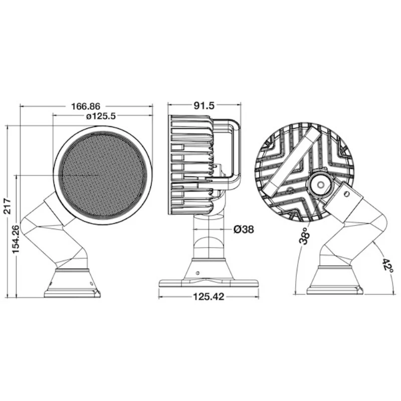 Buyers Products 5 Inch Ultra Bright Articulating Round Wide LED Spot Light Model 1492146 - Image 6