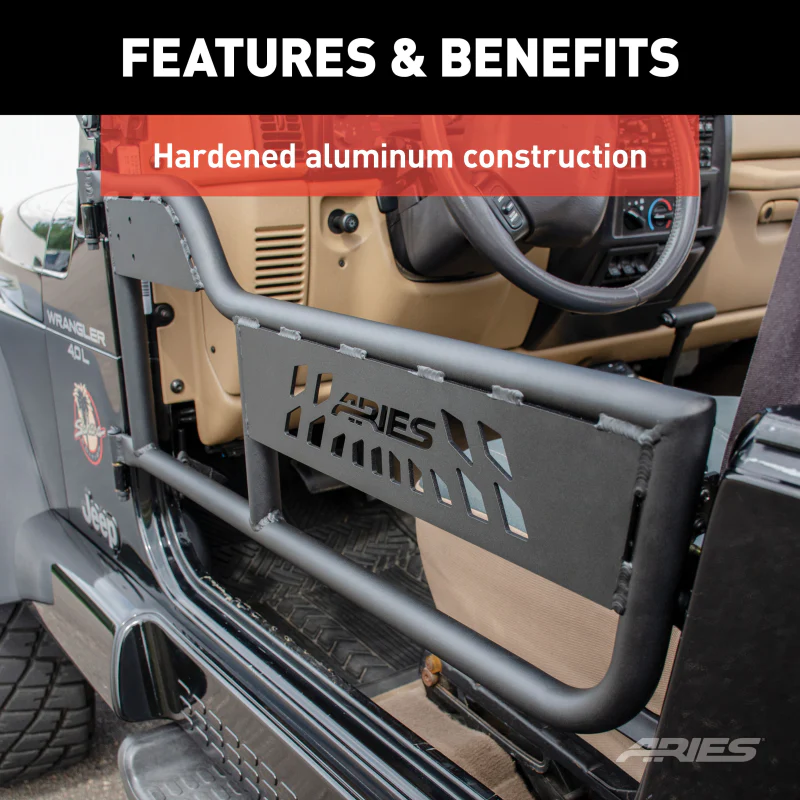 ARIES Jeep Wrangler TJ Aluminum Tube Doors Model 1500100 - Image 6
