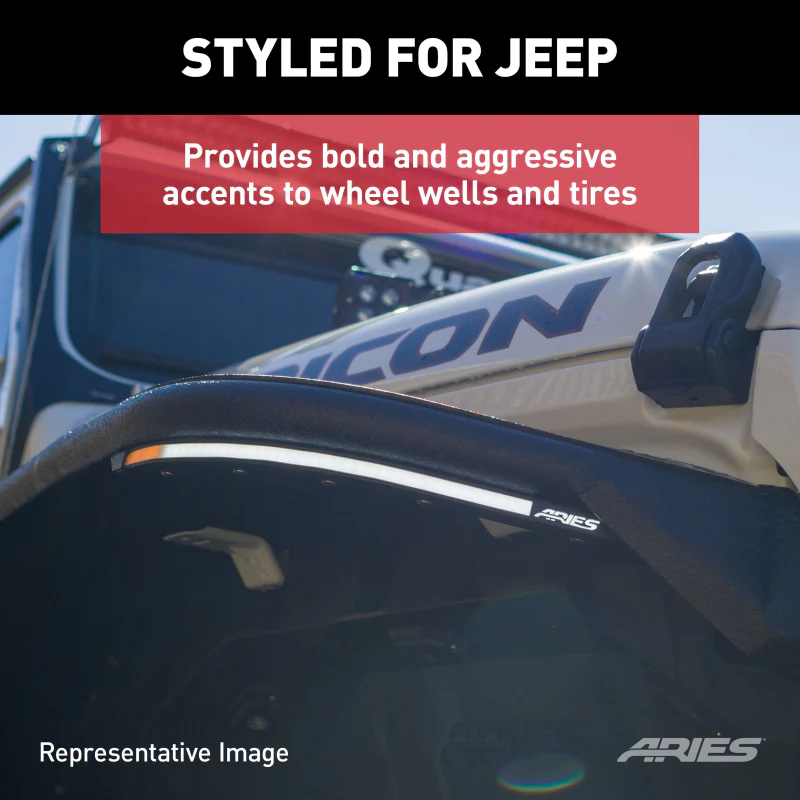 ARIES LED Fender Lights for Jeep Wrangler JK Model 1500230 - Image 6