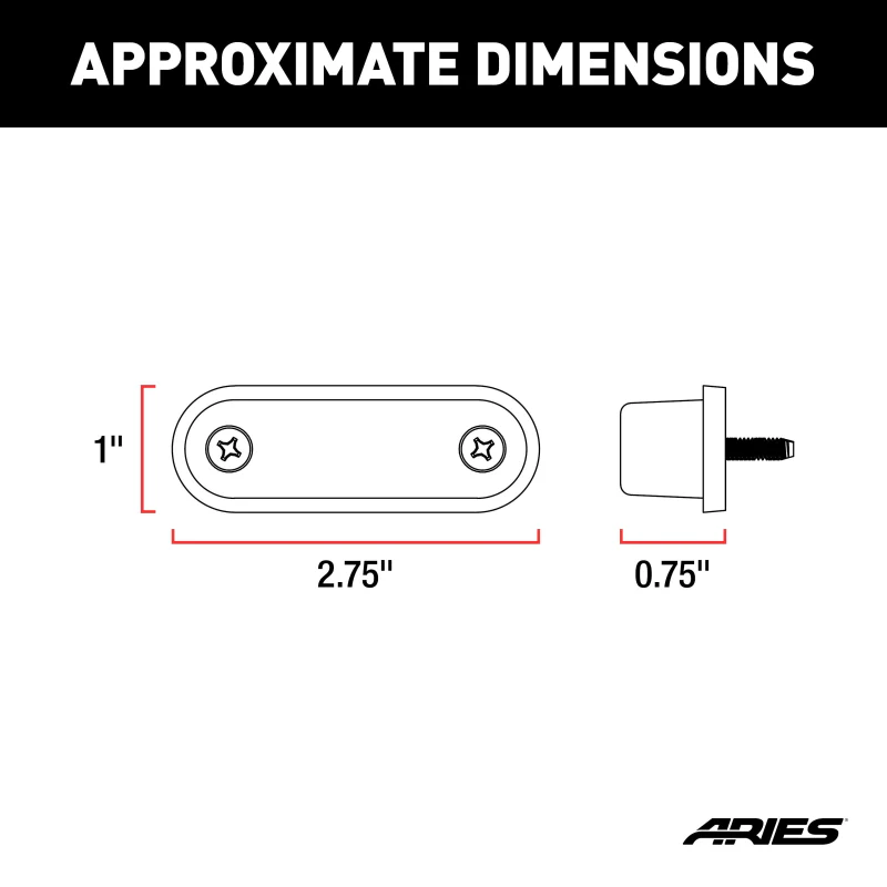 ARIES Jeep Fender Flare LED Side Markers Model 1500240 - Image 2