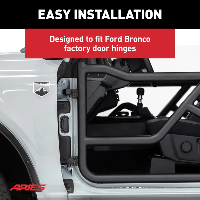 ARIES Front Tube Doors for Ford Bronco 2-Door Model 1500255 - Image 5