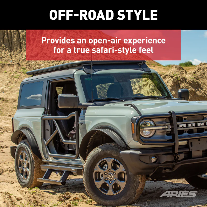 ARIES Front Tube Doors for Ford Bronco 2-Door Model 1500255 - Image 7
