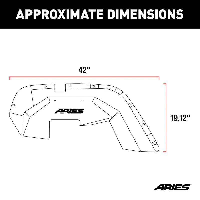 ARIES Jeep Wrangler JK Aluminum Front Inner Fender Liners Model 1500350 - Image 2