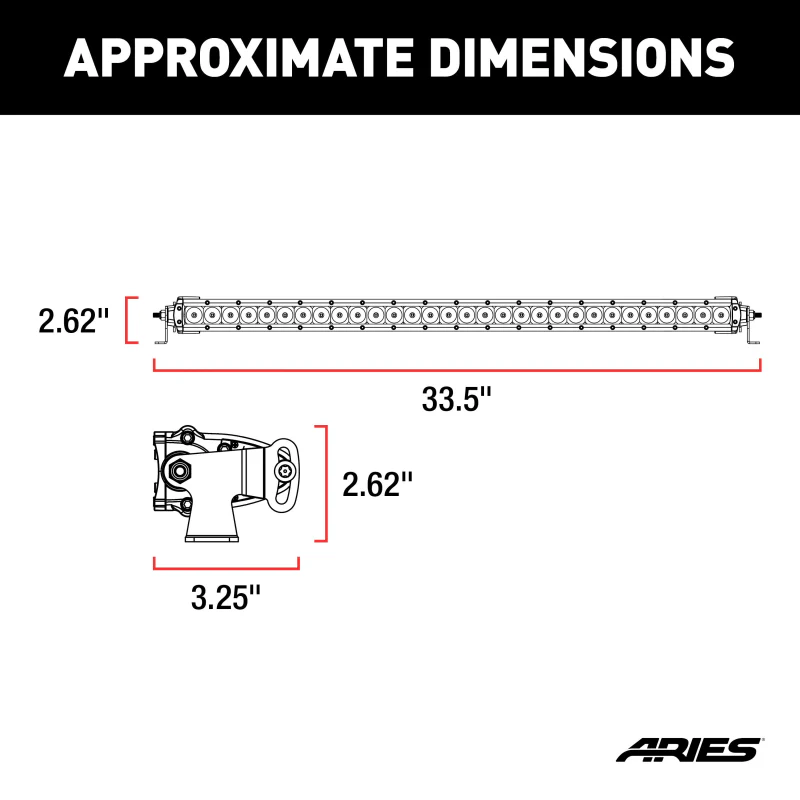 ARIES 30" Single-Row LED Light Bar (14,800 Lumens) Model 1501264 - Image 2