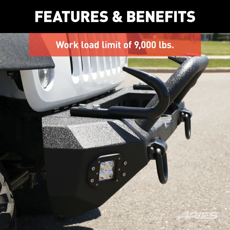 ARIES Bolt-On Bumper Tow Hook (9,000 lbs.) Model 15600TW - Image 6