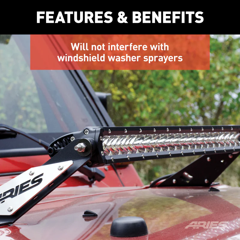 ARIES Jeep TJ Hood Light Mounting Brackets Model 15913 - Image 5