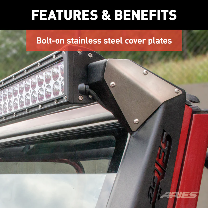 ARIES Jeep TJ Roof Light Mounting Brackets Model 15915 - Image 6