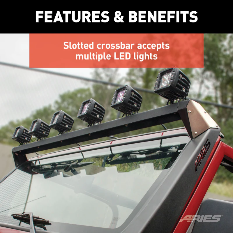 ARIES Jeep TJ Roof Light Mounting Brackets & Crossbar Model 15916 - Image 4