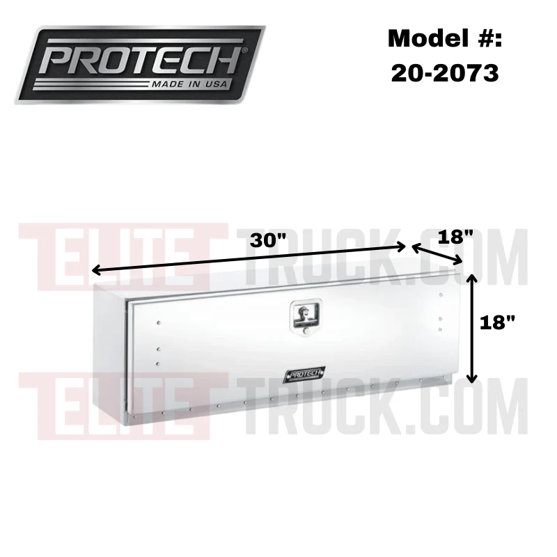 ProTech Underbody/Top Mount Box 18X18X30 Drop Smooth Drop Door Style Bright Aluminum Model 20-2073 - Image 2