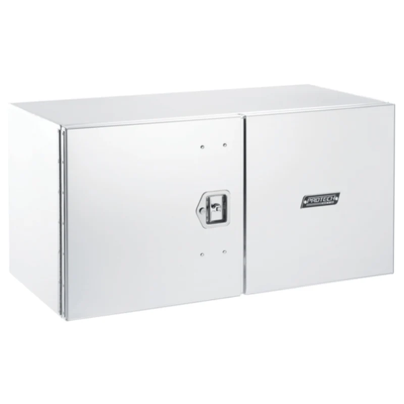ProTech Underbody Box - 18X24X24 Passenger Side Smooth Barn Door Style Latch Bright Aluminum Model 20-2090R