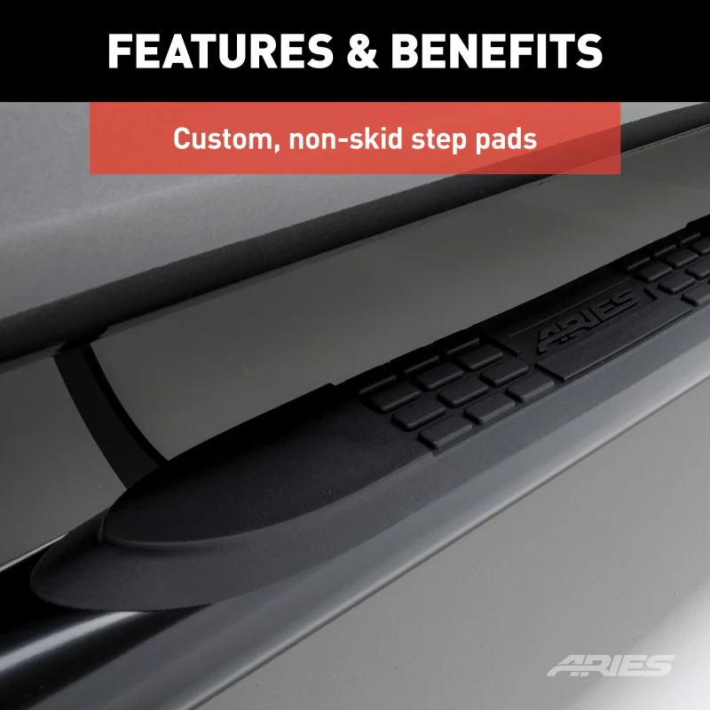 ARIES 3" Round Black Steel Side Bars, Select Jeep Liberty Model 201005 - Image 6