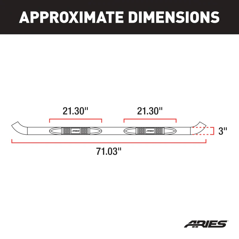 ARIES 3" Round Black Steel Side Bars, Select Jeep Grand Cherokee Model 201008 - Image 2