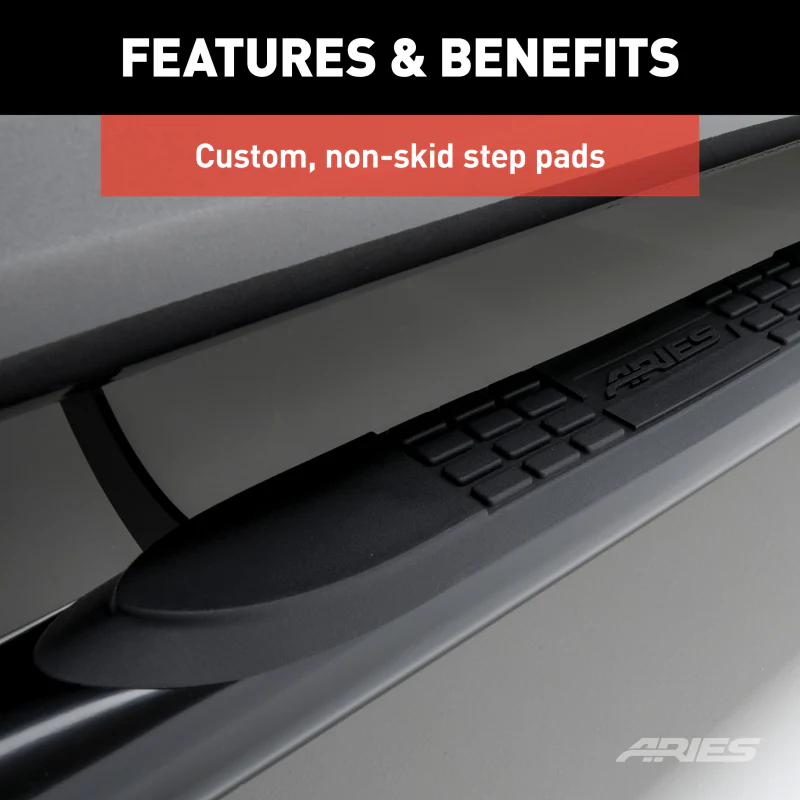 ARIES 3" Round Black Steel Step Nerf Bars Model 202022 - Image 6