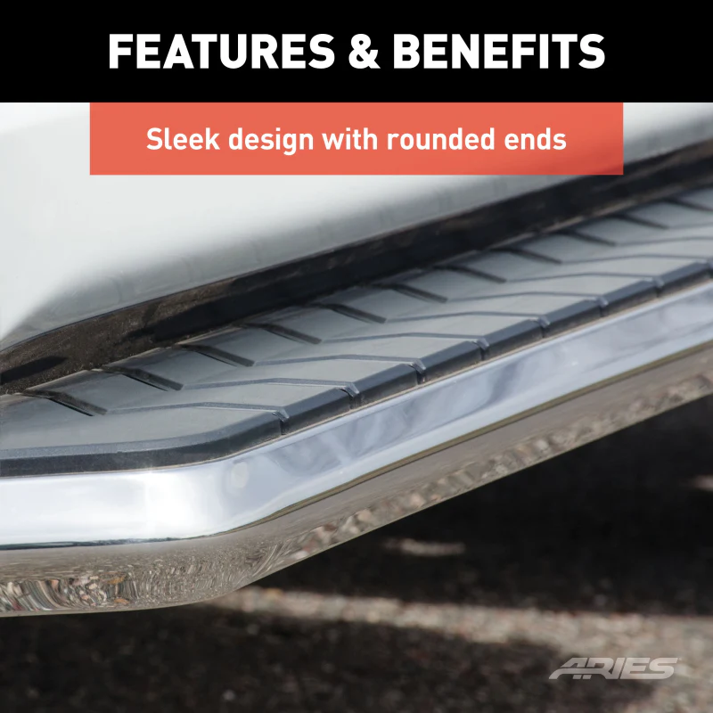 ARIES AeroTread 5" x 70" Polished Stainless Running Boards Model 2051002 - Image 9