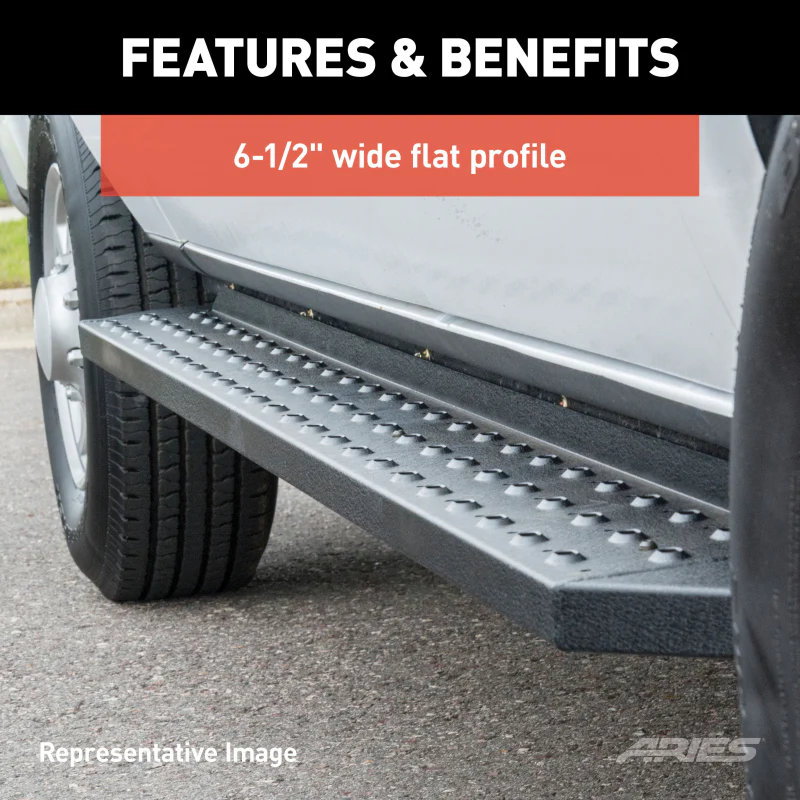 ARIES RidgeStep 6-1/2" x 91" Steel Running Boards Model 2055524 - Image 6