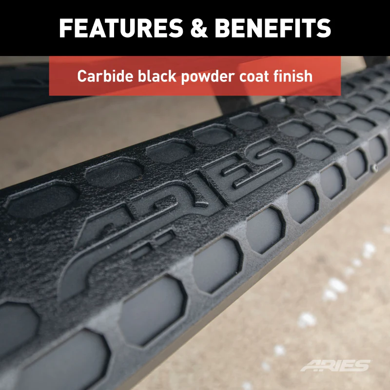 ARIES AdvantEDGE 5-1/2" x 53" Black Aluminum Running Boards (No Brackets) Model 2055953 - Image 8