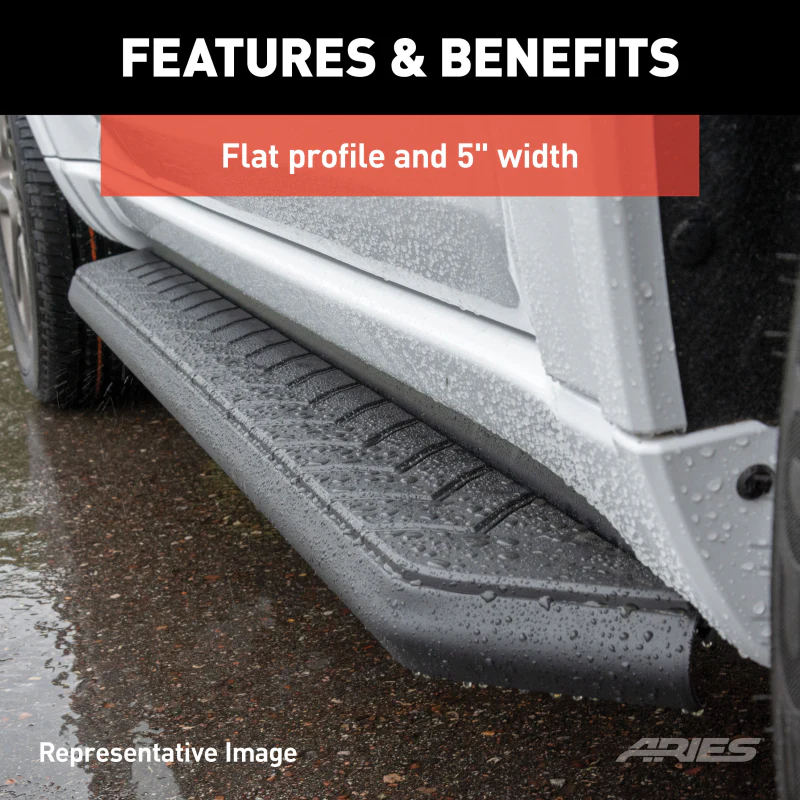 ARIES AeroTread 5" x 67" Black Stainless Running Boards Model 2061027 - Image 7
