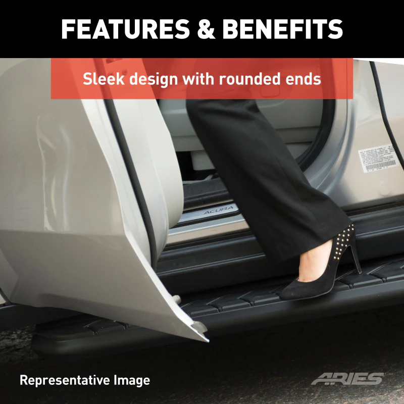 ARIES AeroTread 5" x 73" Black Stainless Running Boards Model 2061038 - Image 7