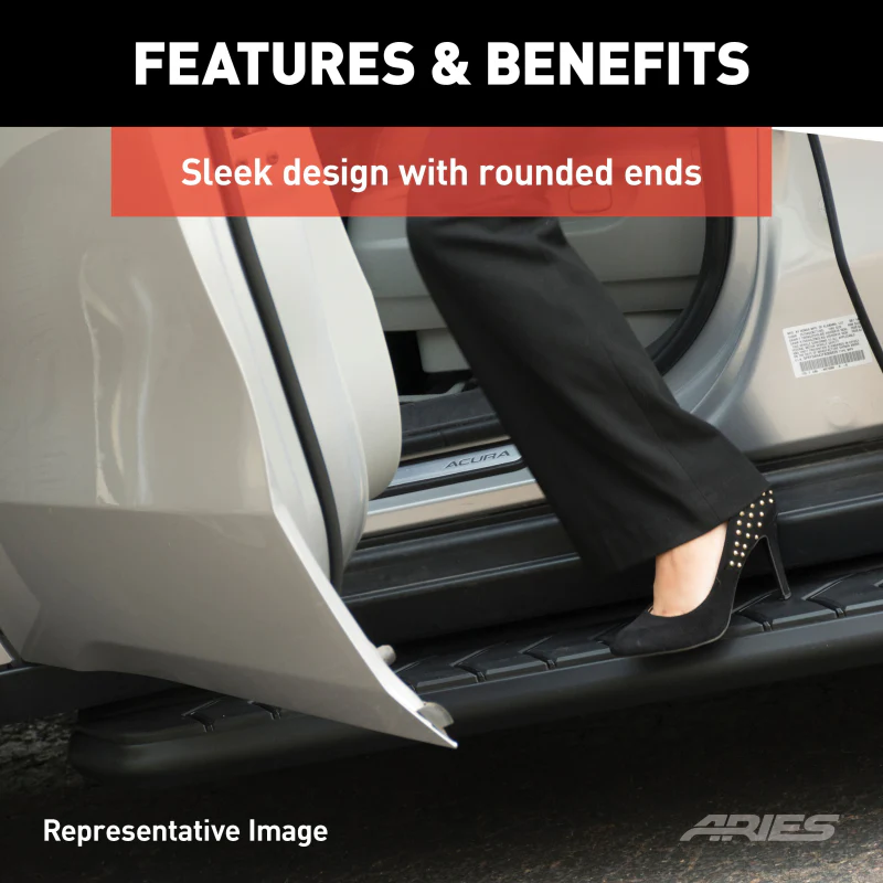 ARIES AeroTread 5" x 73" Black Stainless Running Boards Model 2061041 - Image 8