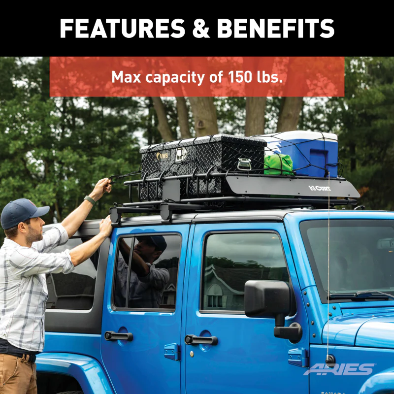 ARIES Jeep Roof Rack Crossbars for Wrangler JK (2-Pack) Model 2070450 - Image 7