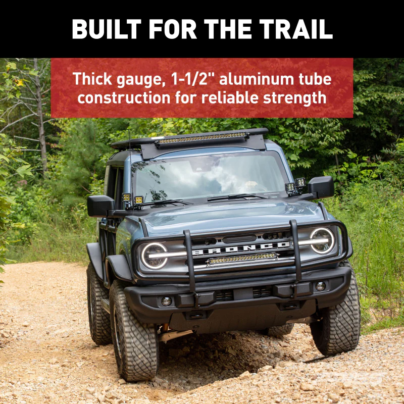 ARIES Textured Black Aluminum Platform Roof Rack for Ford Bronco 4-Door Model 2070610 - Image 7