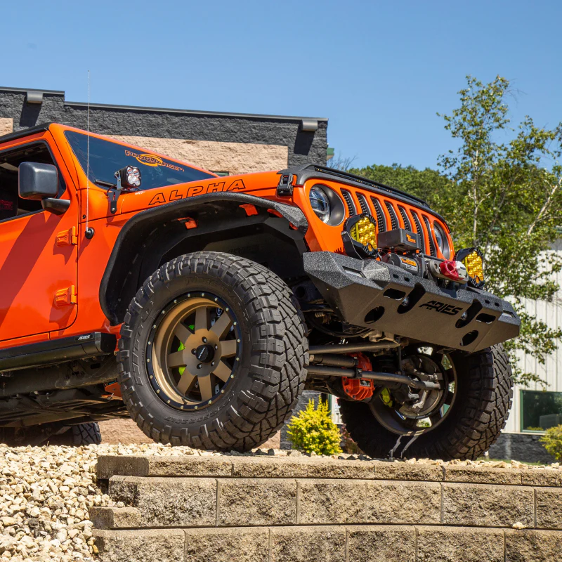 ARIES TrailChaser Jeep Wrangler JL, Gladiator Aluminum Front Bumper Center Section Model 2081004 - Image 9