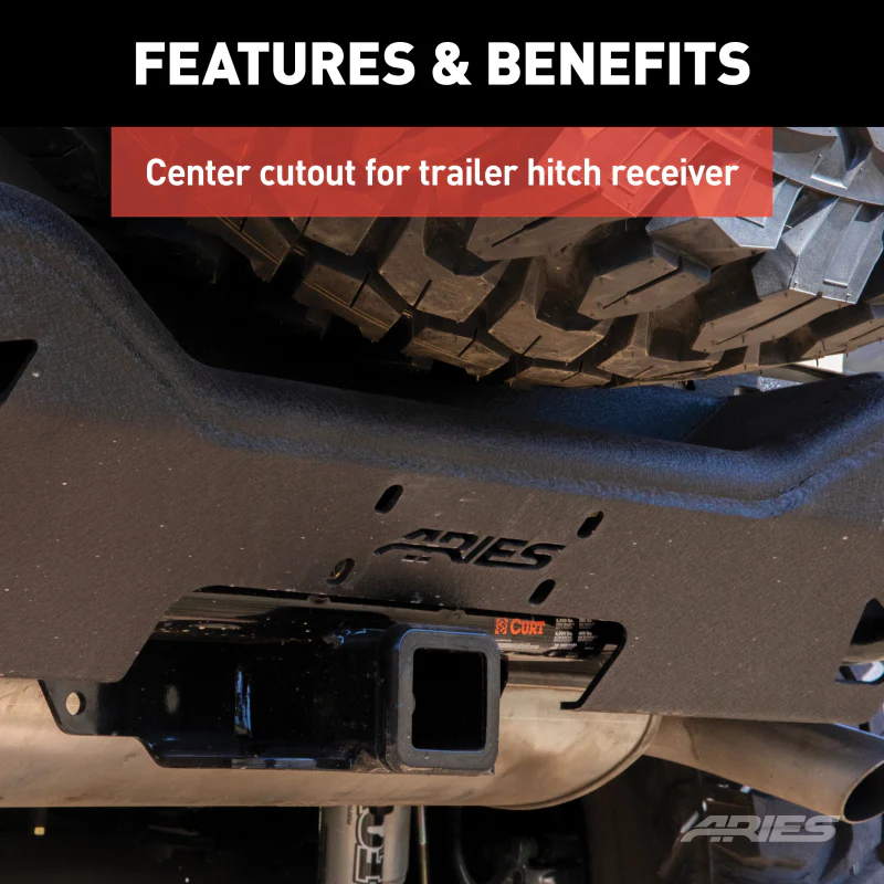 ARIES TrailChaser Jeep Wrangler JK Aluminum Rear Bumper Center Section Model 2081021 - Image 5