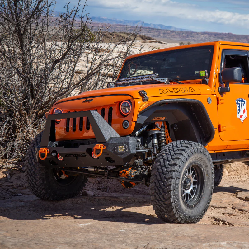 ARIES TrailChaser Jeep Wrangler, Gladiator Aluminum Front Bumper Corners with LEDs Model 2081205 - Image 8