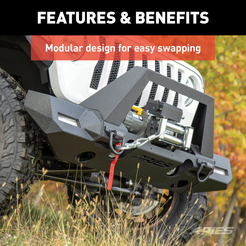 ARIES TrailChaser Jeep Wrangler JL, Gladiator Aluminum Front Bumper Corners Model 2081209 - Image 5