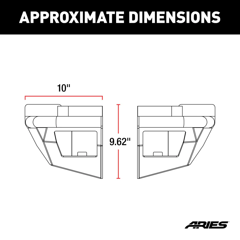 ARIES TrailChaser Jeep Wrangler Aluminum Rear Bumper Corners with LEDs Model 2081223 - Image 2