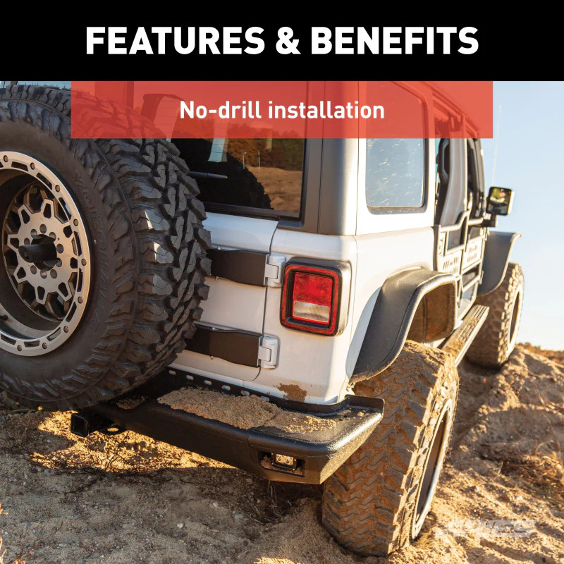 ARIES TrailChaser Jeep Wrangler Aluminum Rear Bumper Corners with LEDs Model 2081223 - Image 6
