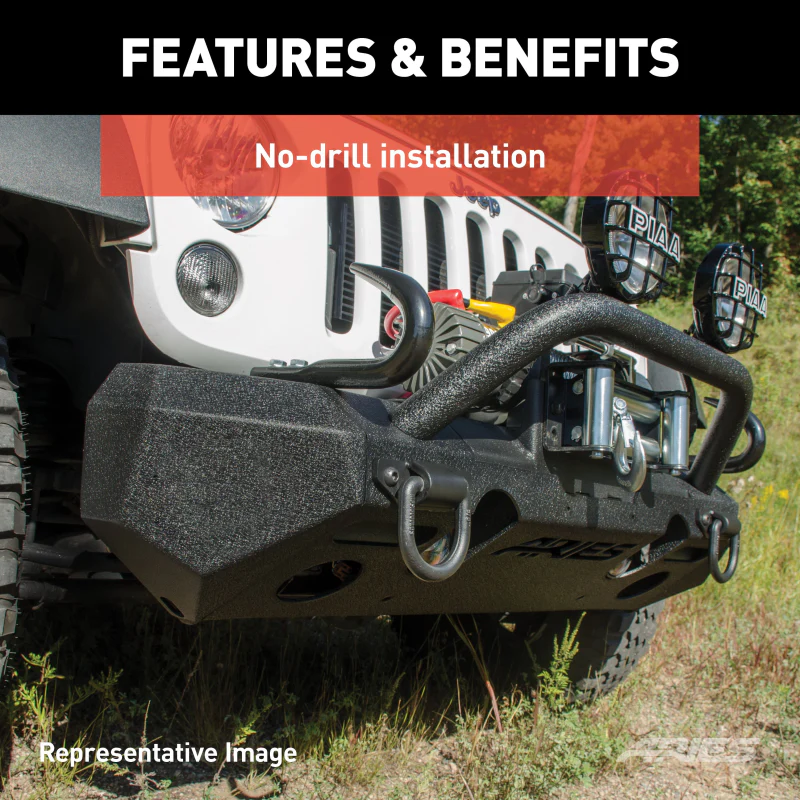 ARIES TrailChaser Jeep Wrangler JL, Gladiator Aluminum Front Bumper (Option 4) Model 2082092 - Image 7