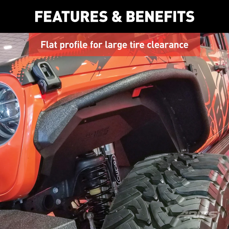 ARIES TrailChaser Jeep Wrangler JL Front Bumper with Fender Flares (Option 8) Model 2082096 - Image 8