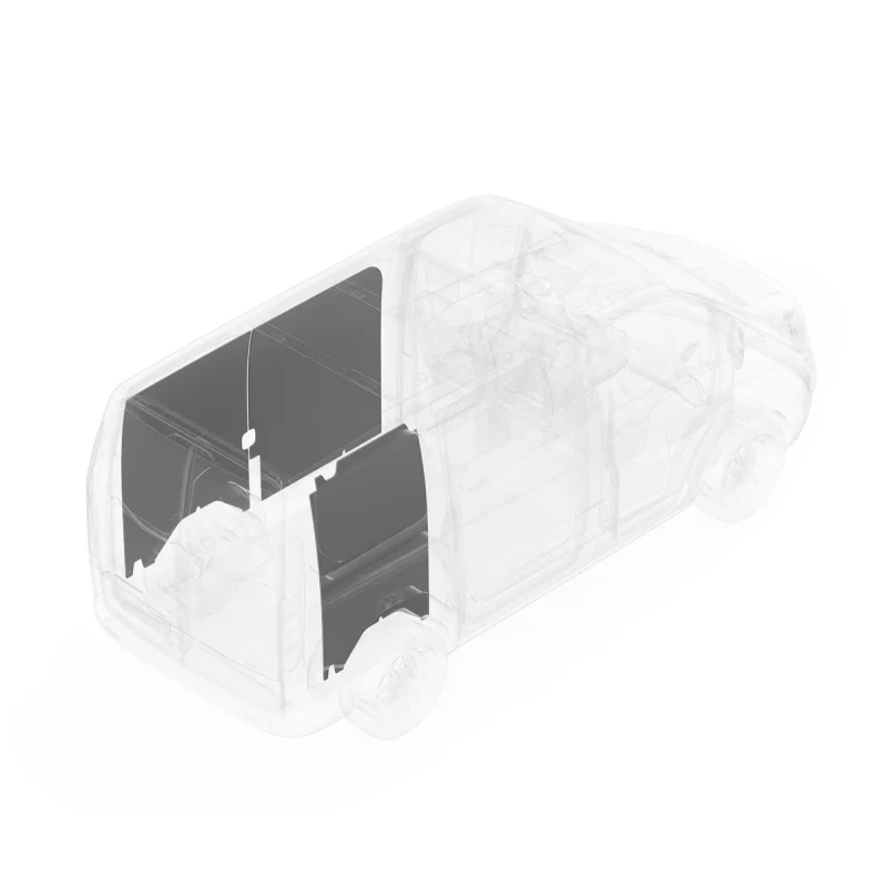 LEGEND DuraTherm Wall Liner ONLY - Ford E-Series Cargo Van Regular Wheelbase - Textured Grey - Single Side Door Model 214-114-2613 - Image 4