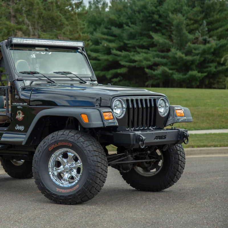 ARIES TrailCrusher Jeep Wrangler TJ Steel Front Bumper, 9.5K Model 2156001 - Image 9