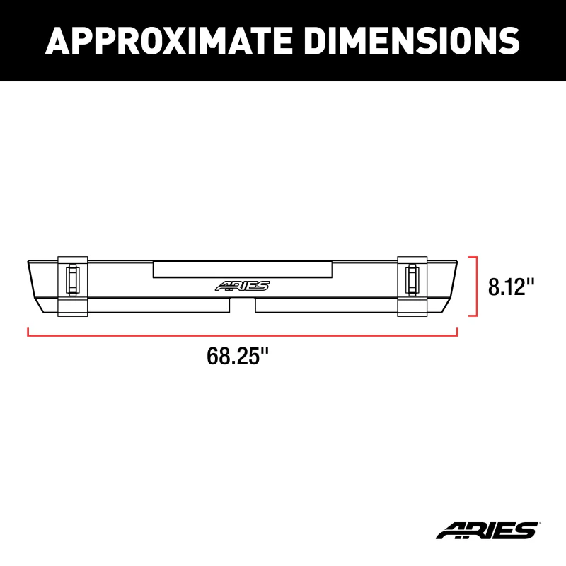 ARIES TrailCrusher Jeep Wrangler TJ Steel Rear Bumper, 9.5K Model 2157001 - Image 2