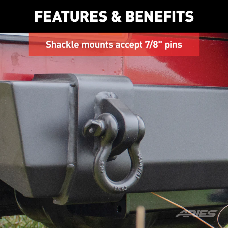ARIES TrailCrusher Jeep Wrangler TJ Steel Rear Bumper, 9.5K Model 2157001 - Image 5